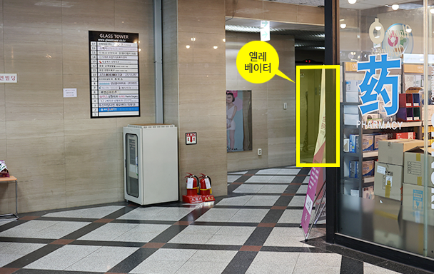 ตำแหน่งลิฟต์สำหรับลงก่อนจอดรถ